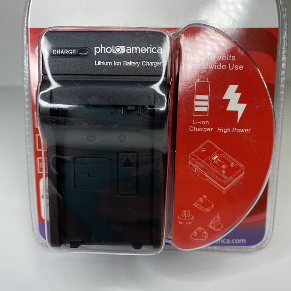 Photo America Rapid Lithium Ion Battery Travel Charger Canon LP-E8 Worldwide NEW - Picture 4 of 9
